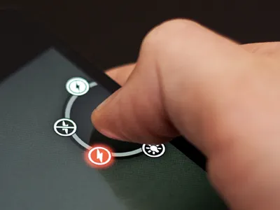 iPhone Flash Selector circular flash interface iphone mobile picker selector ui