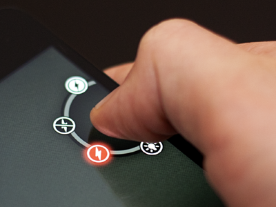 iPhone Flash Selector circular flash interface iphone mobile picker selector ui