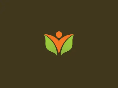 Mark green leaves logo mark