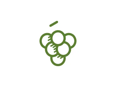 Grape food grape household line logo minimal retail symbol wholesale