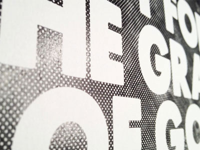 Friends No. 2 futura bold halftone poster print