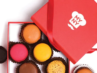 Bakery Logo bakery box chef hat logo mustache