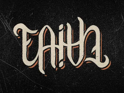 Faith Ambigram tattoo type