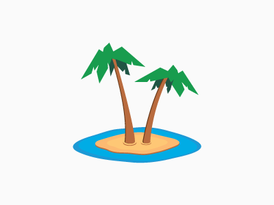 Hawaii beach hawaii logo mark palm trees