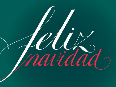 feliz navidad script typography