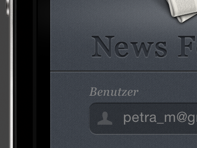 login screen // news app app field form iphone login mail splitscreen