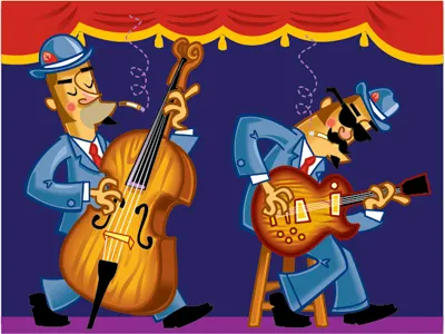 Allthatjazz1 band bass jazz vector