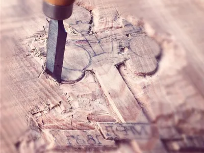 Woodcut analog chisel drawing printing tampa wood woodcut