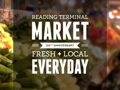 Reading Terminal Dark Glass fresh logo market typography