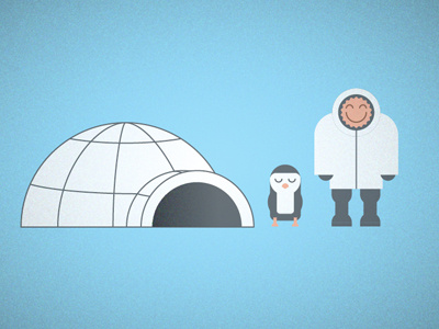 Igloo eskimo igloo ilustration penguin