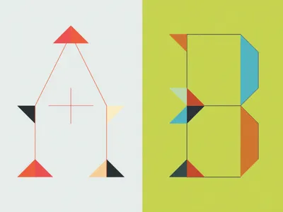 New Type / in progress a arrow b custom modular type typeface typography