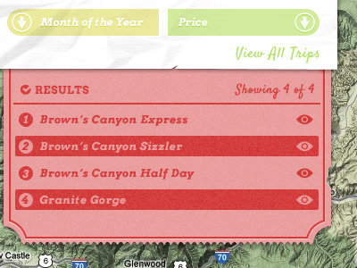 Trip Finder 002 colors css3 dropdown eye filter icons javascript jquery map noise paper search tags texture ticket ui ux web