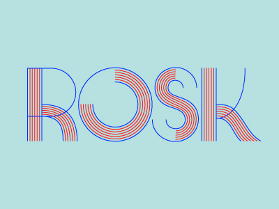 Rosk geometric inline lettering sans serif