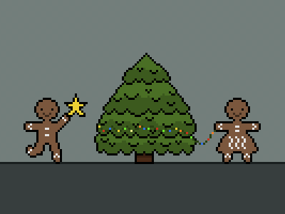 Happy Holidays! 8bit esque christmas