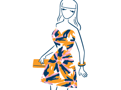 Fashioney 2 clothes dress fashion illustration pattern vector woman