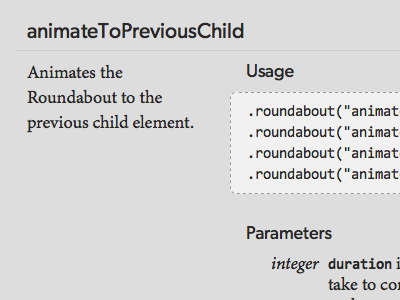 animateToPreviousChild documentation jquery plugin roundabout