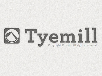 Tyemill Logo brand emboss grey logo