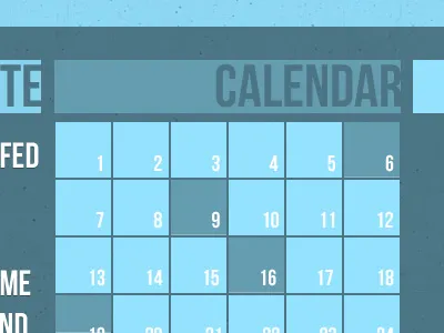 Calendar Widget bebas neue blue calendar design web