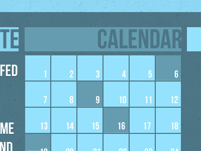 Calendar Widget bebas neue blue calendar design web