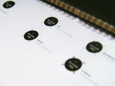 Design Pro Branding Trial black design pro logo white