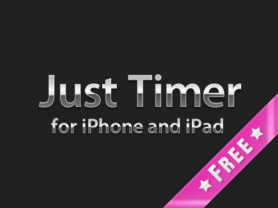 Just Timer! app appstore free ios ipad iphone photoshop timer