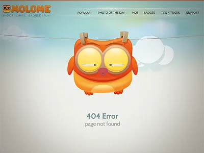 MOLOME 404 page 404 buatoom character design error illustration web design