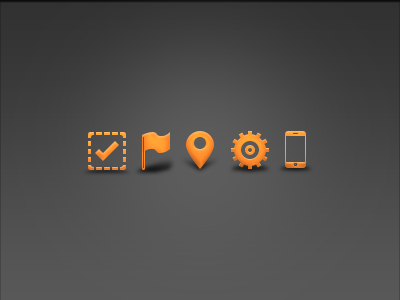 friday icons approve flag glyphs gradient icons iphone location orange settings shadow sms software text ui web