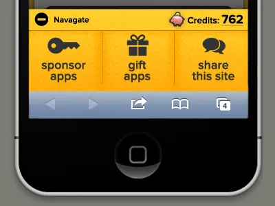 FMA Nav Concept (Open State) iphone mobile ps comp. ui web app