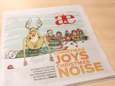 A & E Cover christmas cover design holiday illustration newspaper