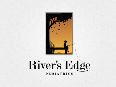 River's Edge Pediatrics Logo classic logo pediatrics silhouette