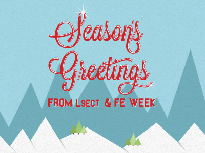 Season's Greetings blue christmas festive green lavenderia mountains red seasons greetings white