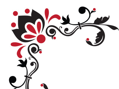 Floral Flourish corner floral flourish illustrator