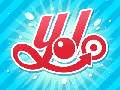 Yolo (Logo) art blue cartoon design dynamic game illustration ios logo red vectorial video game