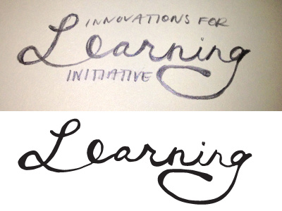 Learning Dribbble handwritten script