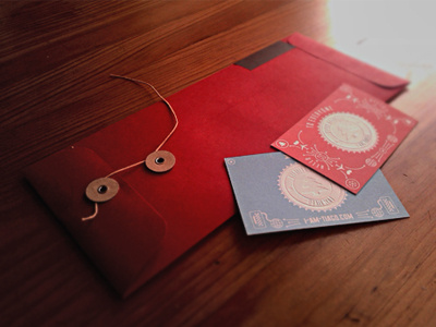 Holiday Card Packaging blue card christmas emboss envelope holiday lisbon mail package portugal red