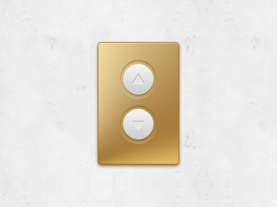 Elevator Buttons button buttons clean down elevator gold illustration metal polished ui up