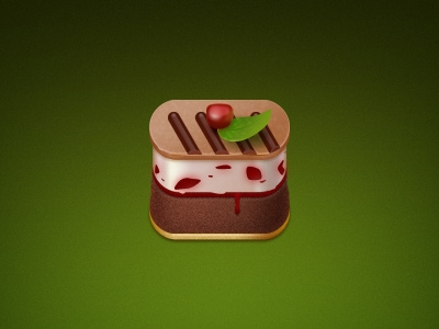 Dribbble One cake dessert icon rounded corner icon