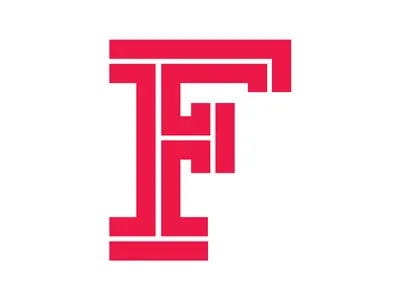 F is for Fox custom f letter slab serif type