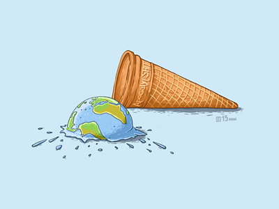 ApocalypSHIT! 2012 apocalypse ball earth ice cream illustration print t shirt waffle