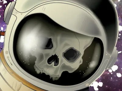 Skeleton Atsronaut album art astronaut illustration illustrator skeleton skull space spaceman vector