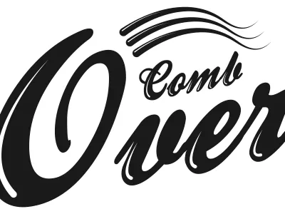 Comb Over illustration typography