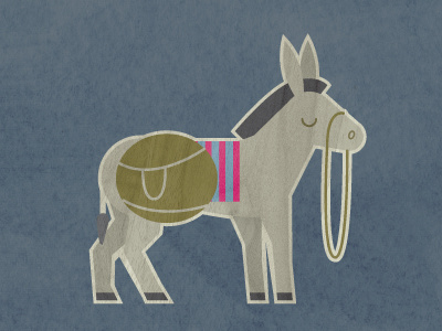 in the morning, i'm making waffles... donkey illustration nativity texture
