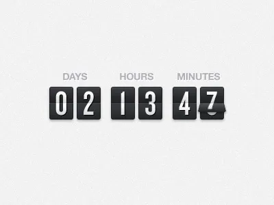 Countdown Timer countdown counter dark numbers timer ui