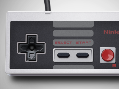 NES Controller controller gamepad illustration nintendo photoshop retro