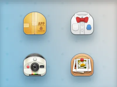 Curvil 3 album android app camera icon photo polaroid skin tencent theme wood