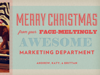 Face-Melting Marketing Department best christmas card ever christmas card duke elephant texture typography verlag wisdom script