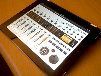 Zoom R-iTrack digital recorder iPad app app audio button digital recorder ipad mobile mobile app music slider ui