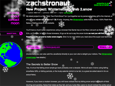 Web Two-Point-Snow css css3 javascript snow snowflake unicode web