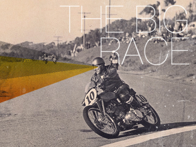 The Big Race big bobber motorcycle race retro vintage