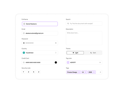 Input Fields UI Elements design interface ui uidesign userexperience ux uxui